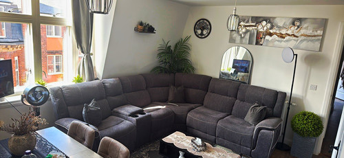 Grey suede fabric corner - suede,