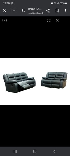 Black leather sofa set manual - set,