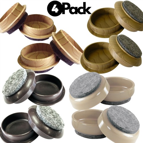 Round felt castor cups - round,