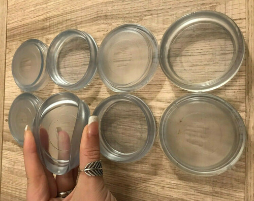 Small clear rubber castor - rubber,