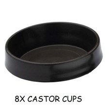 PACK OF 8 BROWN CASTOR CUPS