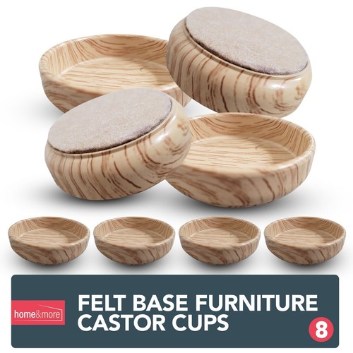 Premium felt castor cups - 8,