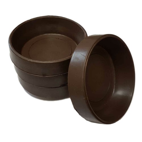 Brown rubber castor - brown,