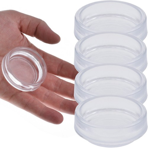 Small clear castor cups - clear,