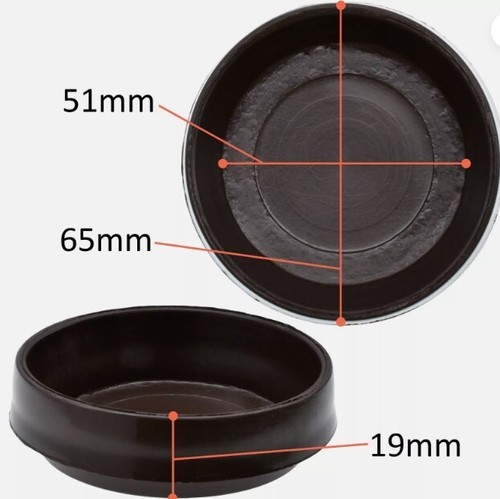Large castor cups - cups, brown