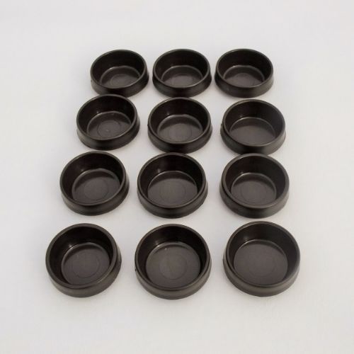 12x large brown castor cups - brown,