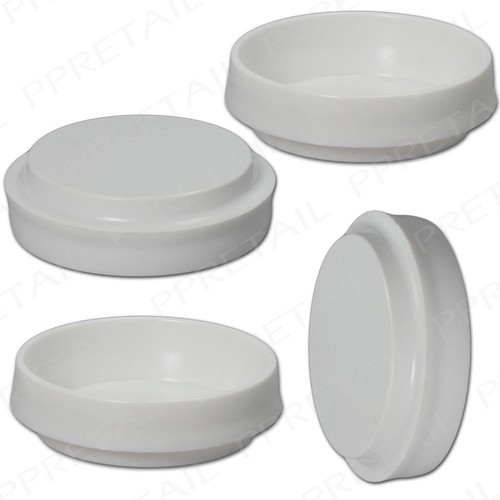 Large white castor cups - large,