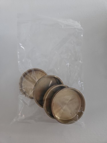 Brass castor cups 48mm - brass,